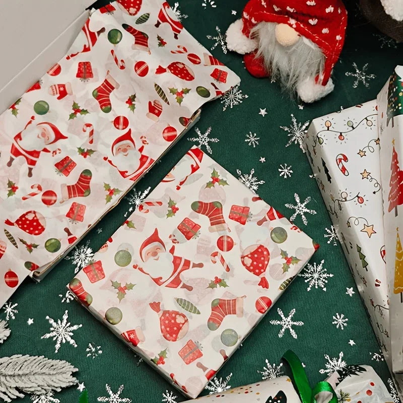 30 Sheets Gift Wrapping Paper/Suitable for Christmas Decor/Gift Bags/Birthdays/Wedding Party Decoration/Box and Basket Filling