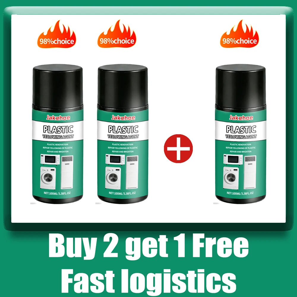 Plastic Yellowing Remover Scratch Repair - Appliances AC Units Fridge Toilet Back To White Gloss Long-Lasting Polish Clean Care*