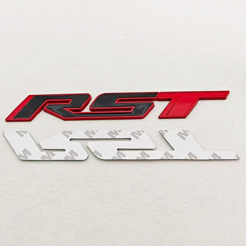 3D Metal Car Sticker Logo RST Emblem Fender Side Rear Trunk Badge For Chevrolet Silverado Tahoe Suburban Traverse Accessories