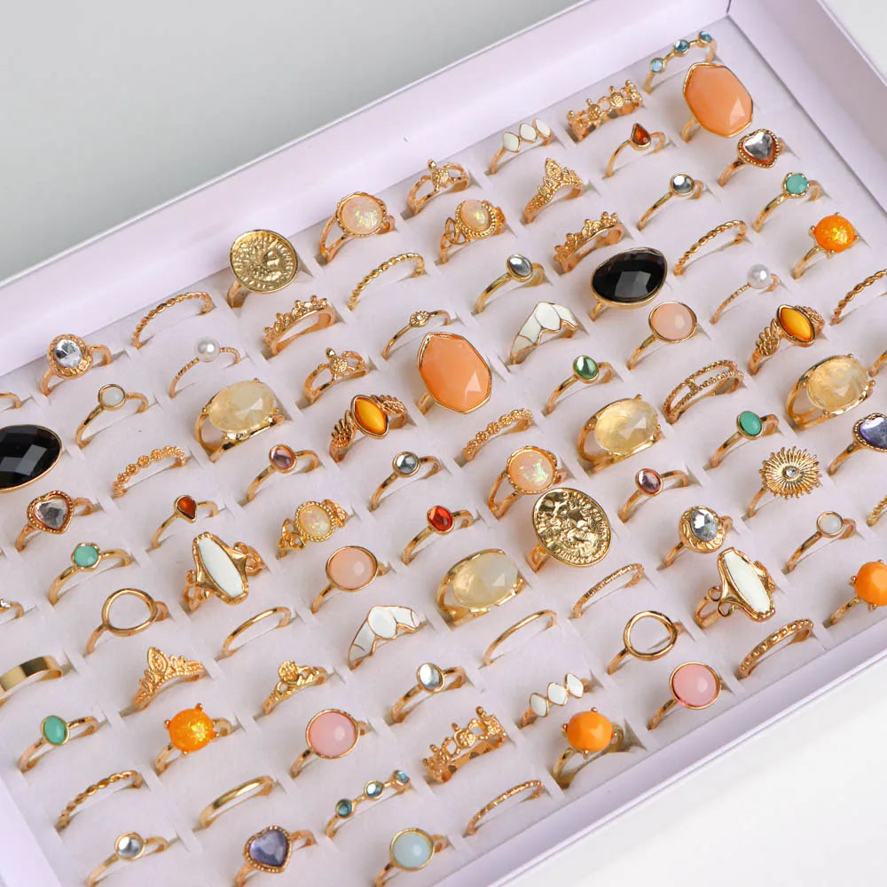 Punk Stackable Ring Set – Mixed-Style Midi Knuckle Rings