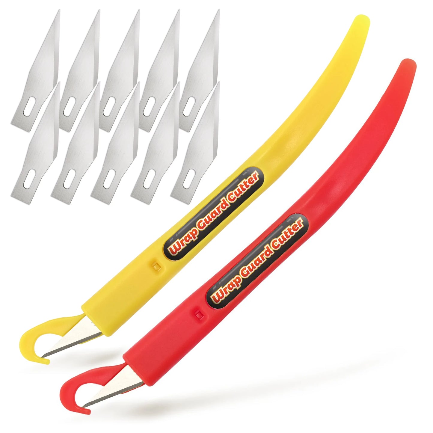 EHDIS 2pcs Carbon Fiber Wrap Guard Knife Cutter With 10pcs Blade Car Film Vinyl Detailing Squeegee Window Tint Cut Crafting Tool