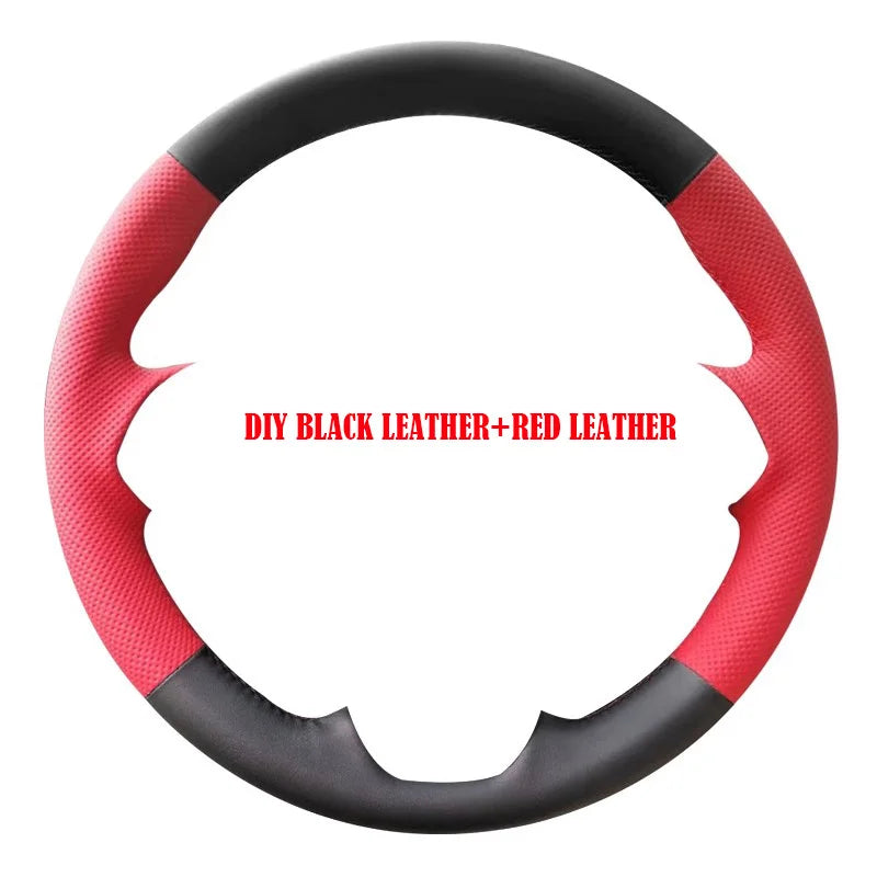 For Toyota RAV4 2026 Hand Stitched Steering Wheel Cover Braid Leather Cover Renovation Accessory