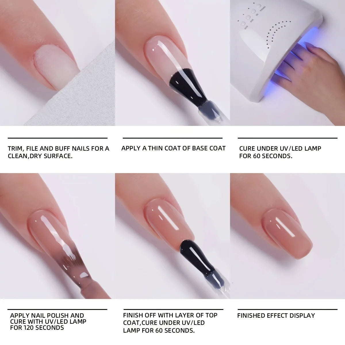 6-Color Green Gel Nail Polish Set, 15ml Each, UV LED Soaking Nail Gel, Semi-Permanent