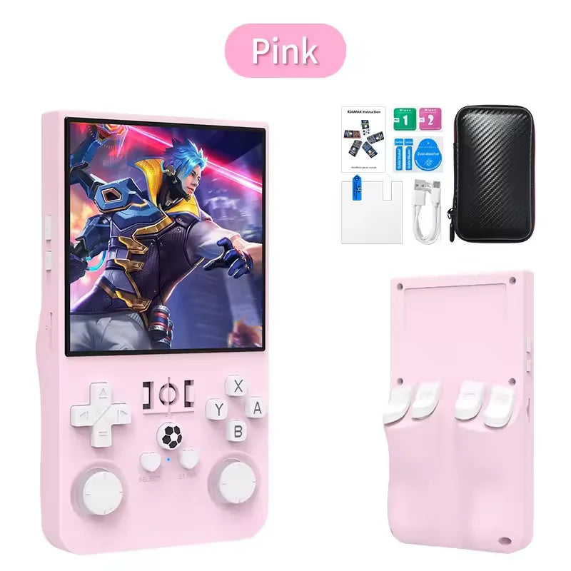 R36MAX Retro Handheld Video Game Console Linux System 4.0Inch IPS Screen Portable Pocket Video Player 64GB 128GB Games Kids Gif