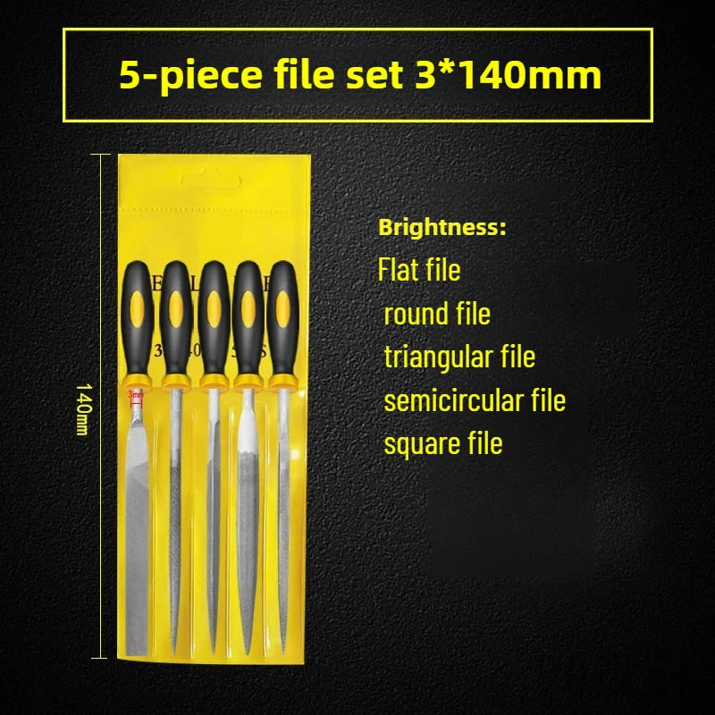 Diamond File Set – GCR15 Bearing Steel Precision Hand Files for Wood, Metal & Carving (5/10 Pcs)