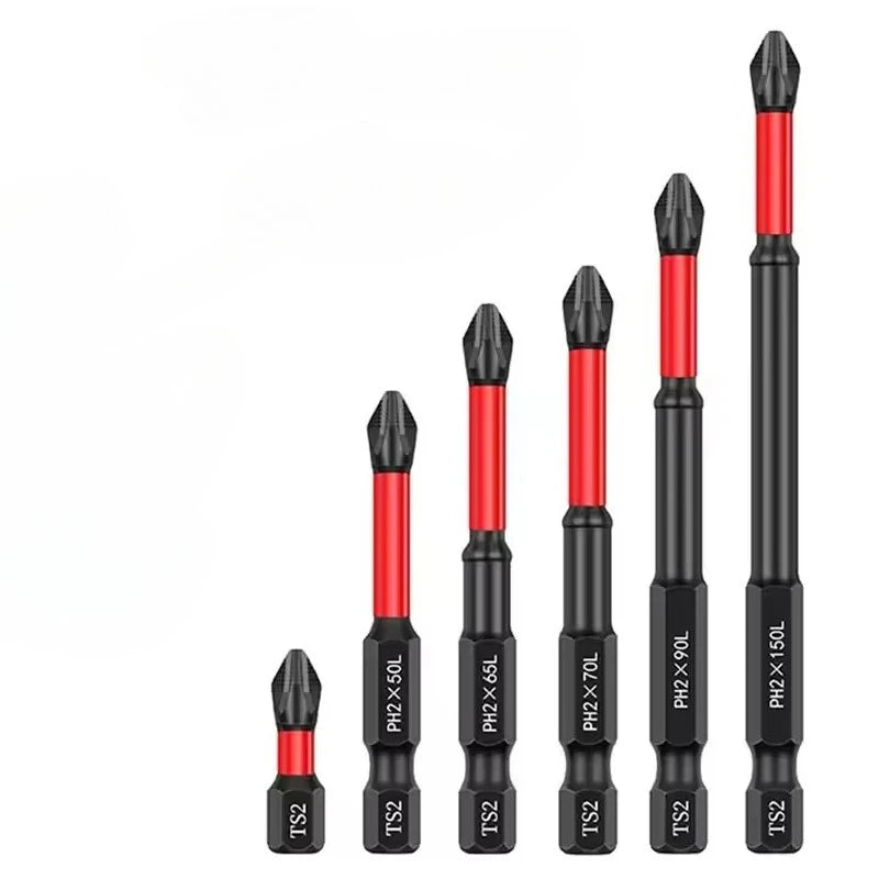 Anti Slip bits Magnetic Screwdriver bit Set S2 Alloy Steel Impact Resistance Bits-3/6/12Pcs Suitable for Electric Drills