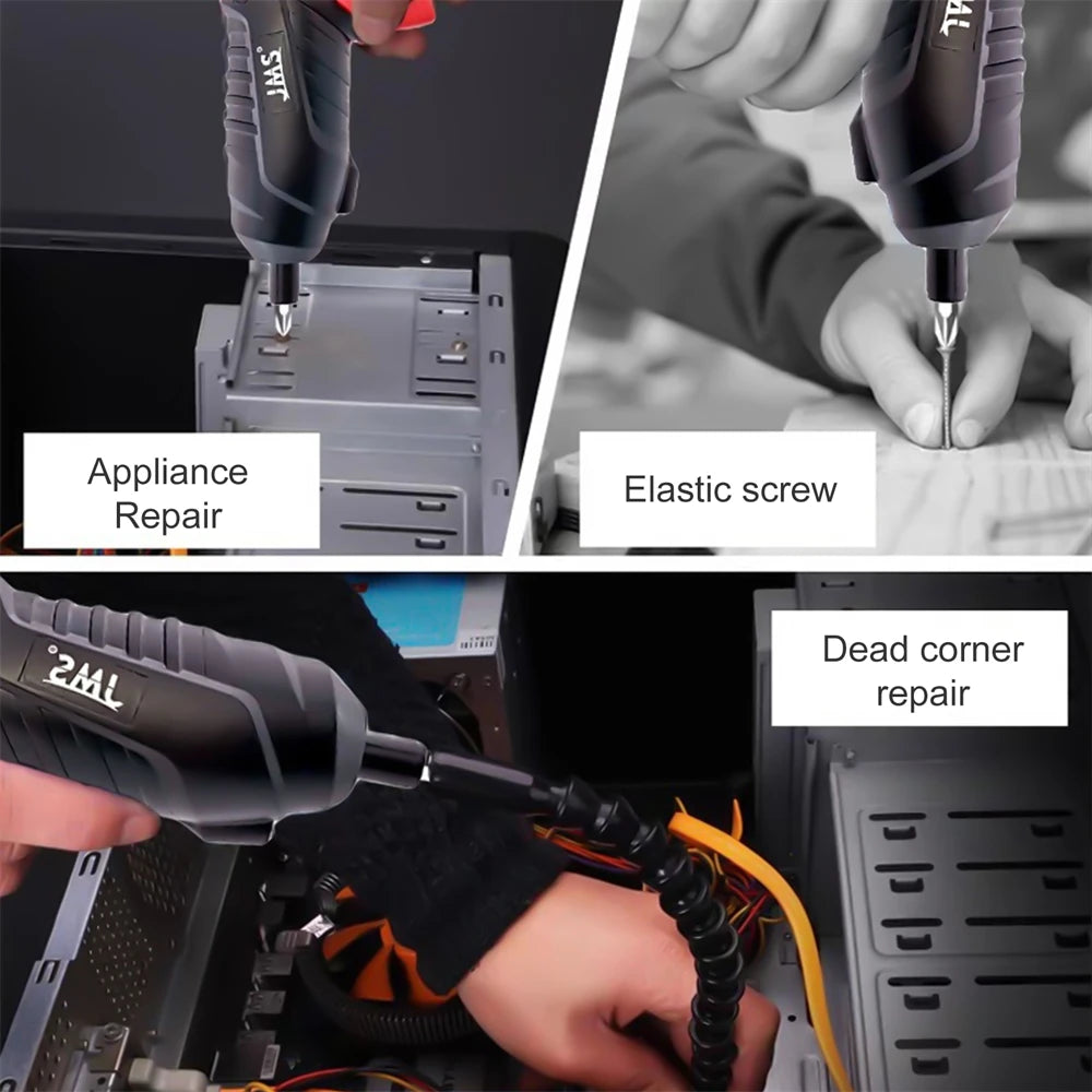 4.2V Cordless Electric Drill 74pcs Power Tools Set USB Rechargeable Electric Screwdriver Drill Household Maintenance Repair Tool