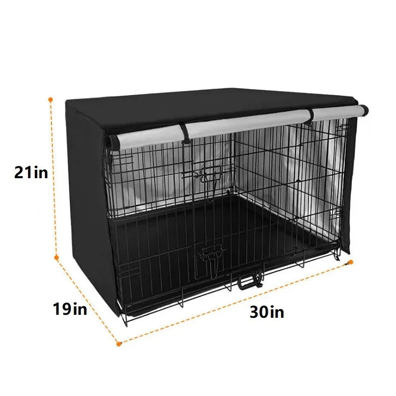 Single-Door Wire Crate Cover with Roller Shades – photo 9