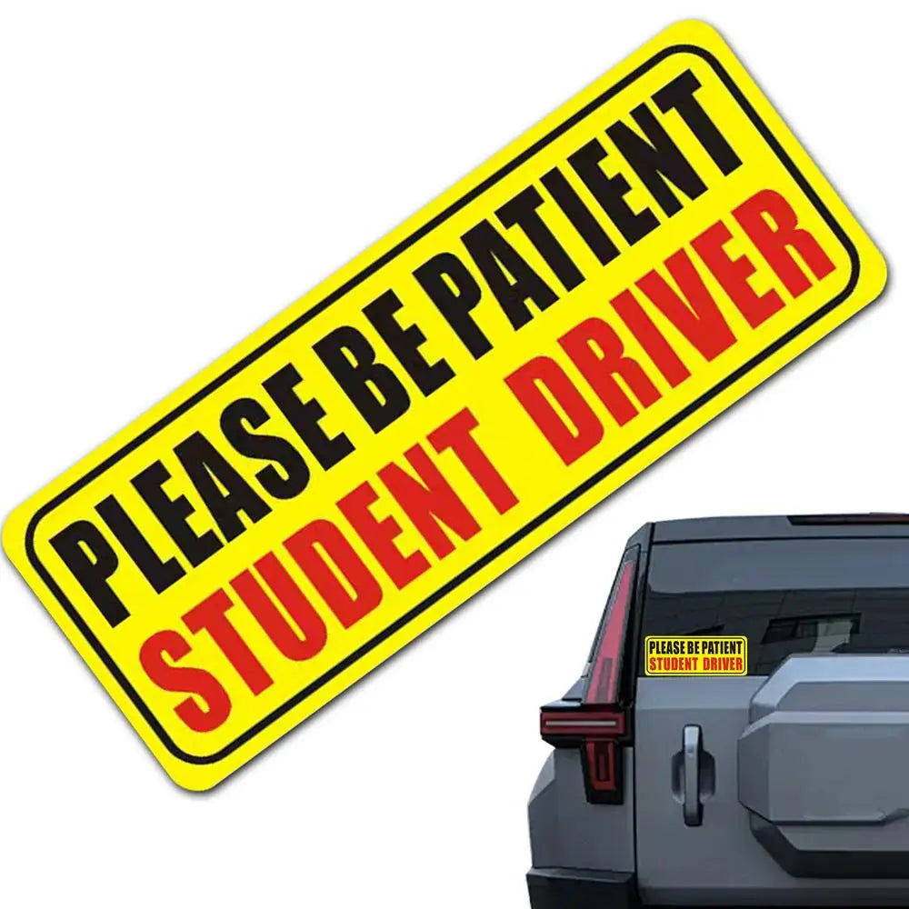 Student Driver Magnet For Car Please Be Patient Student Driver Decal Reflective Novice Driver Sticker Please Be Patient Student