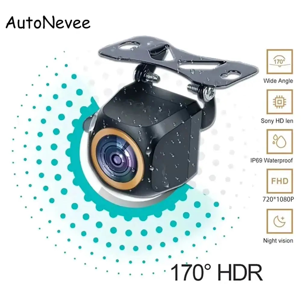 AHD 1080p Car Rear-View Camera — 200° Fisheye Lens, HDR Night Vision