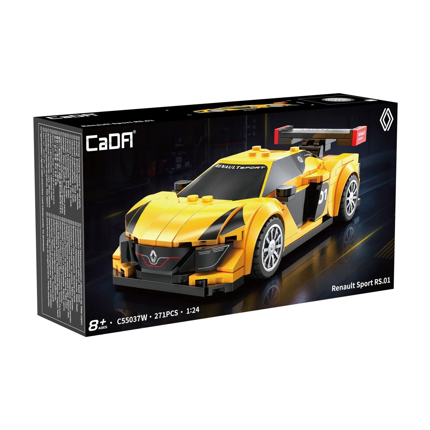 Cada 1:24 Building Block Maxi Turbo Car Set Renault Super Sports Car Retro Car Bricks Birthday Christmas Gift for Adult Boys