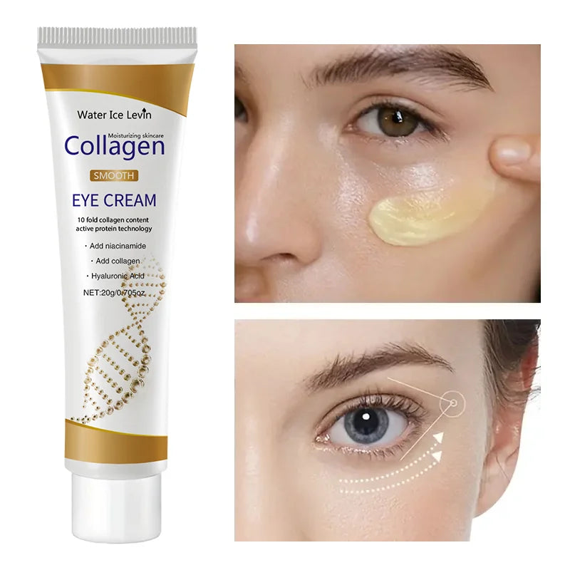 Water Ice Levin Collagen Eye Serum – Anti Dark Circles, Eye Bags & Puffiness | Firming & Moisturizing Eye Cream | CPNP Certified
