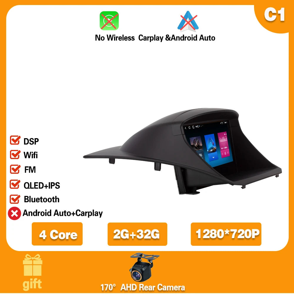 Car Stereo with Apple CarPlay & Android Auto, Compatible with Ford Fiesta Mk6 (2008-2019)