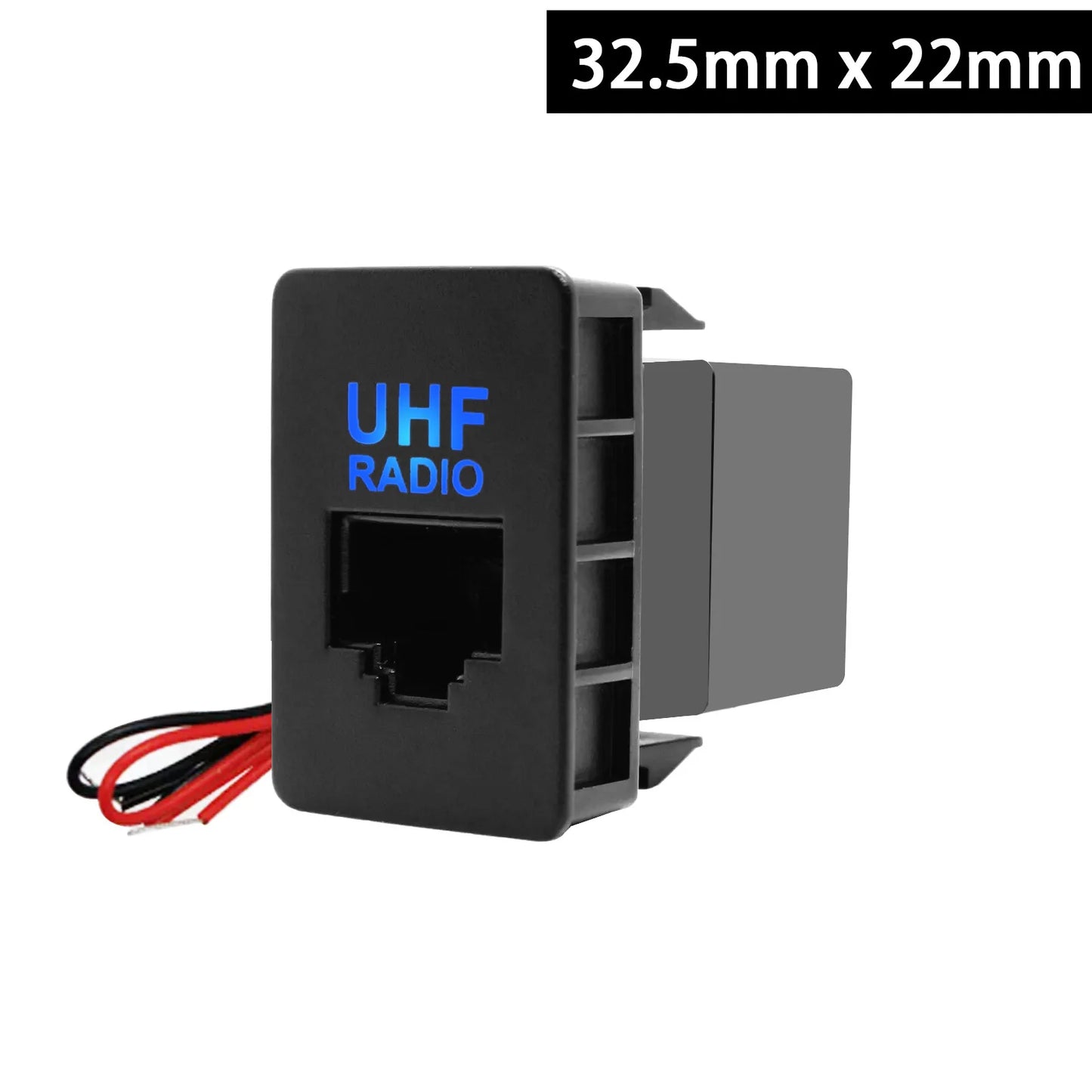Car UHF Radio RJ45 Blue LED Pass Though Type Switch Panel Socket Replacement for Toyota RAV4 Hilux PRADO Landcruiser PRADO