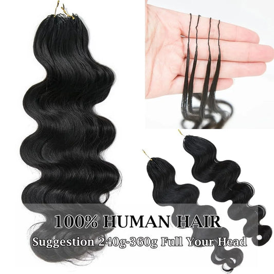 12A Knotless Pre Separated Body Wave Feather Crochet Human Hair 100% Raw Real Hair Extensions For Braiding Twist Feather Line