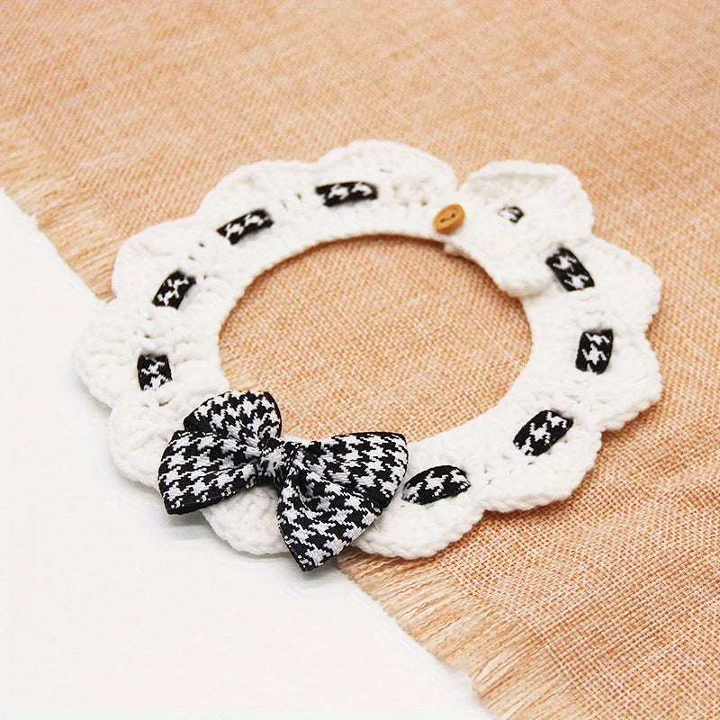 1PC Fashionable and Cute Cat Collar with Bowtie for Pet Cats and Dogs Great for Decoration and Photo Shoots