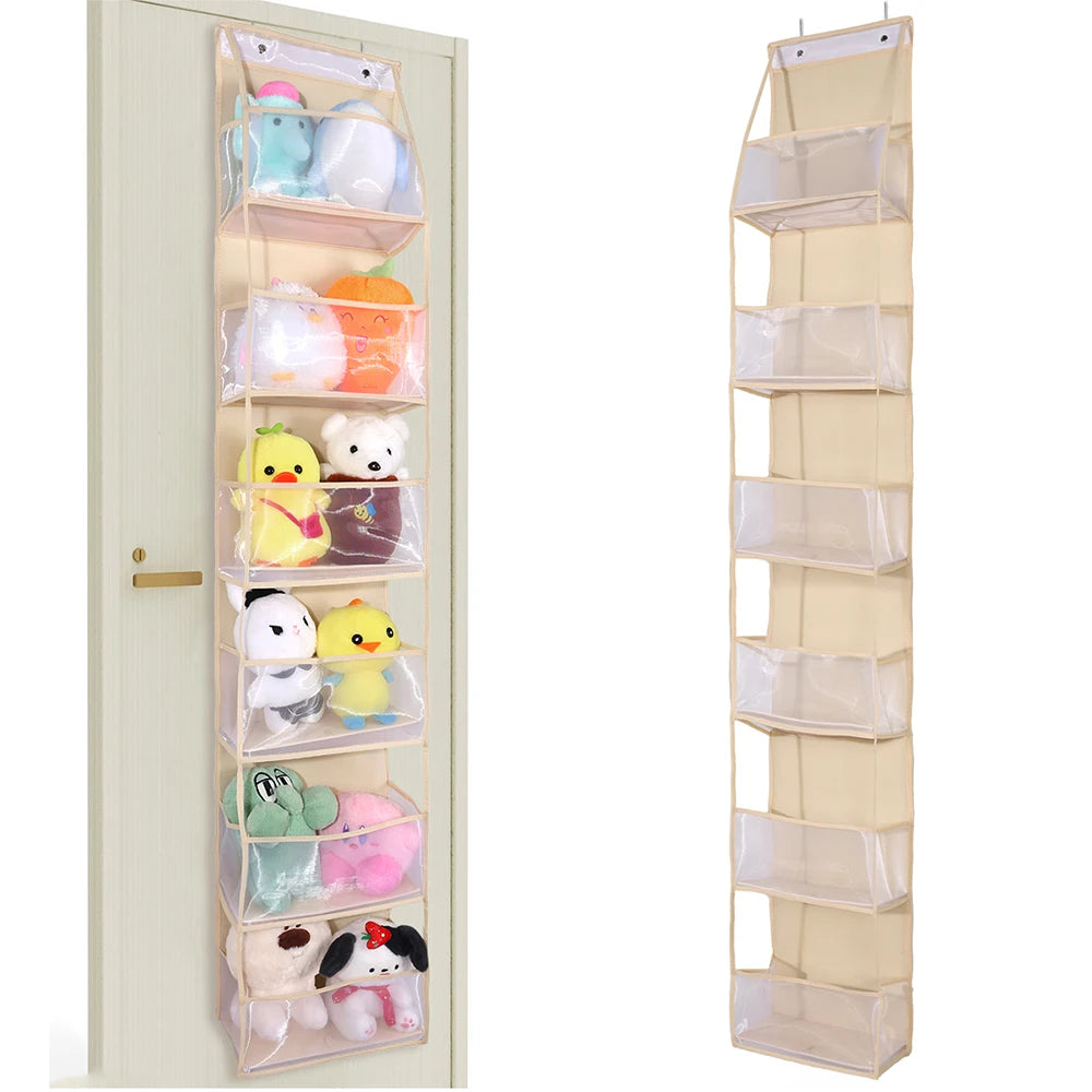4/6-Tier Hanging Storage Bag Foldable Organizer Over-The-Door Holder For Hair Accessories Snacks Toys Clothes Storage Holder