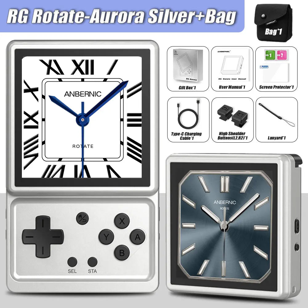 ANBERNIC RG Rotate Retro Handheld Game Console Android 12 T618 IPS Screen Game Emulator 3GB+32GB WiFi Portable Gaming Device
