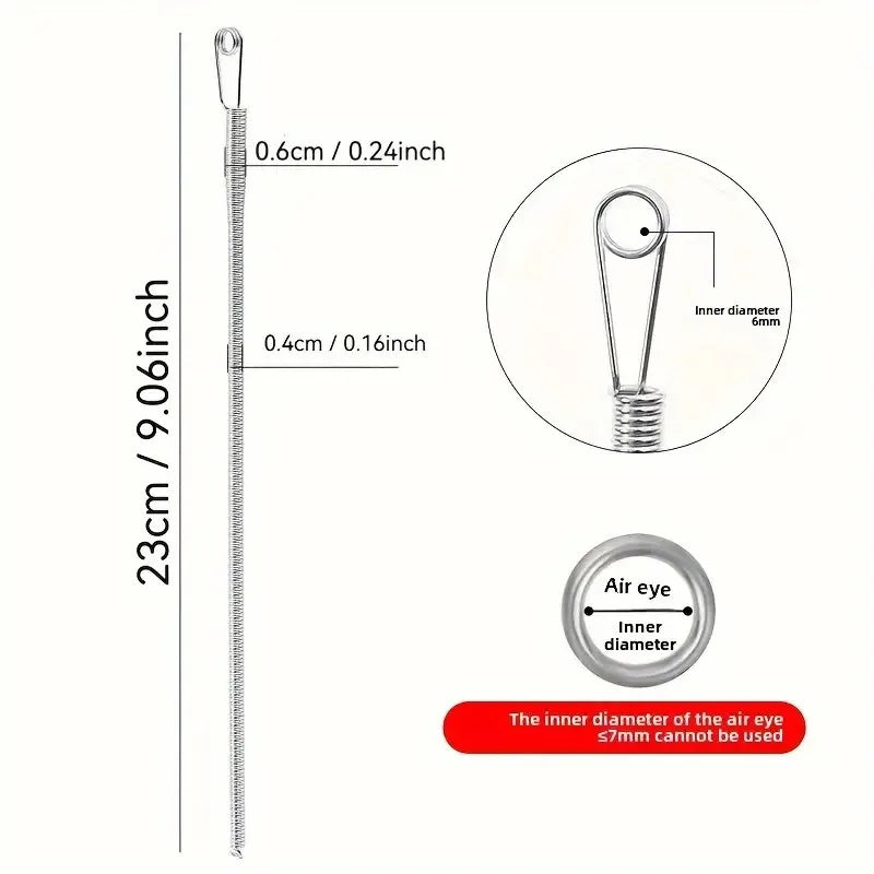 9 Inch Universal Spring Rope Threader Needle - Multi-Use Tool for Holiday Crafts, Sewing, and Quick Drawstring Repair