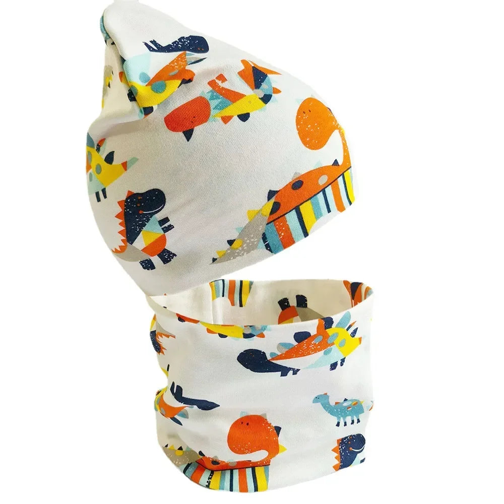 Kids Dinosaur Hat and Scarf Set - Cartoon Beanie with Neck Warmer - photo 23