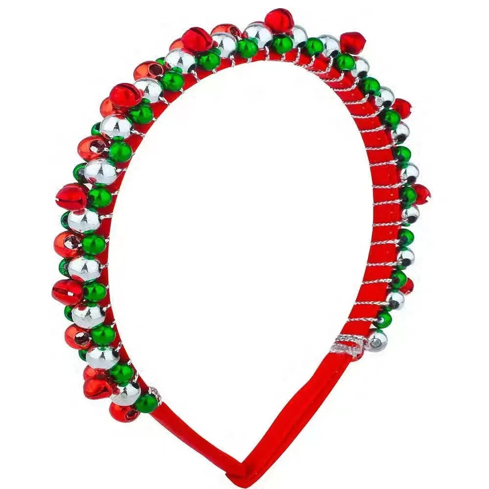 Christmas decor Red & Green Bell Headband Ladies Autumn and Winter Fashion Cute Holiday Atmosphere Hair Band Hair Accessories