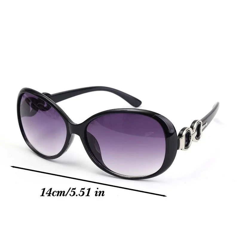 Y2K Oval Sunglasses for Women — Large Gradient Lens, UV