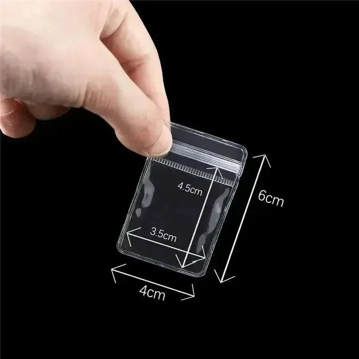 Wholesale PVC Self Sealed Bags for Jewelry Earrings Necklace Rings Storage Package Bag Organizer Dust-proof Anti-oxidation Pouch