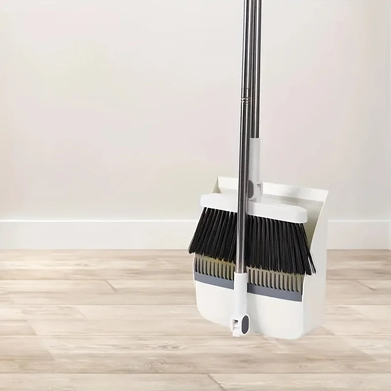 Set Broom and Dustpan with Long Handle – Durable Sweeping Kit for Home, Office, School, Dorm Cleaning
