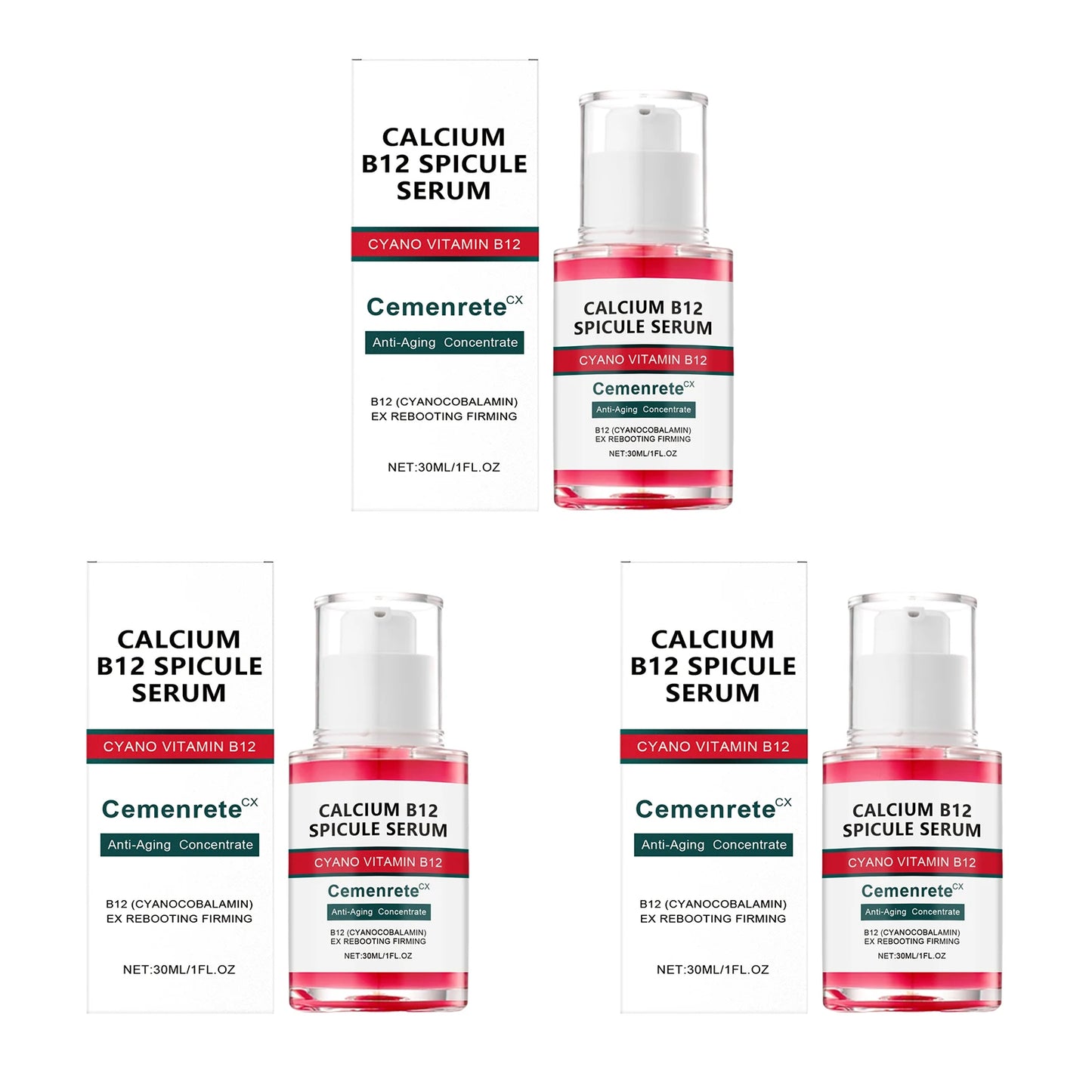 Calcium B12 Wrinkle Serum Nourishing Firming Glowing Fade Fine Lines Stabilizing Repairing Revitalizing Brightening Facial Serum