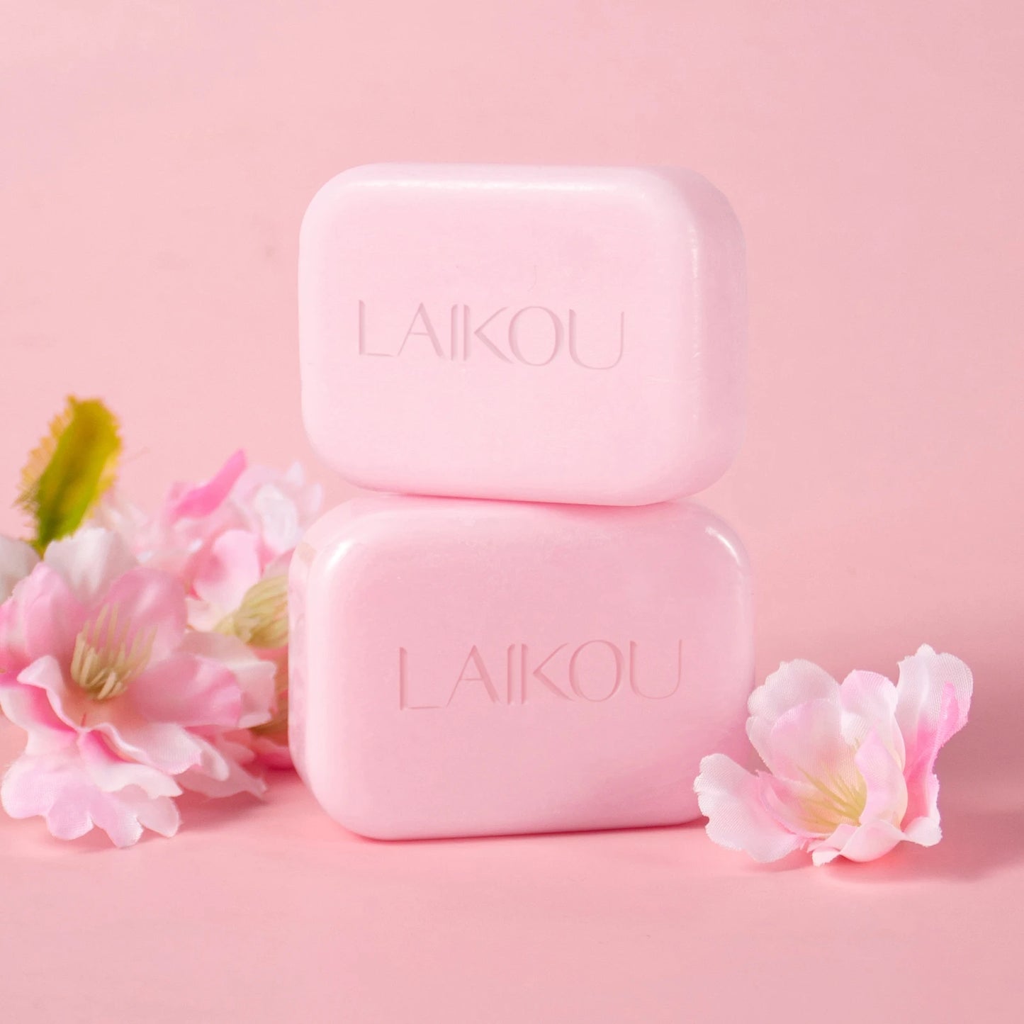 LAIKOU Japan Sakura Bar Soap 5pcs Deep Cleansing Soften Skin Even Tone 90g