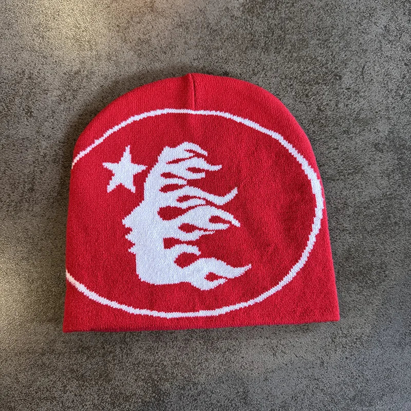 Printed Knit Beanie, Unisex Winter Hat
