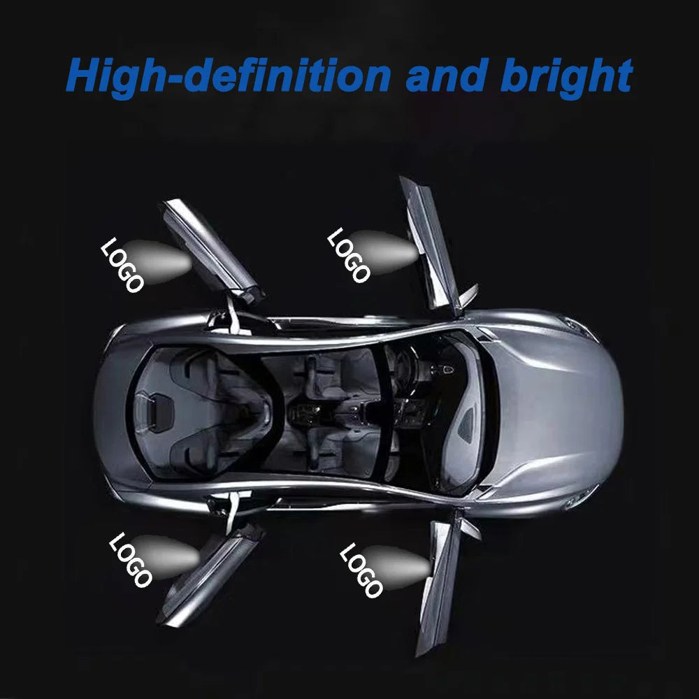 Universal Car Door Badge Welcome Logo Light Laser Projector Lamps Accessories Kits Car LED Logo Ghost Shadow Night Light