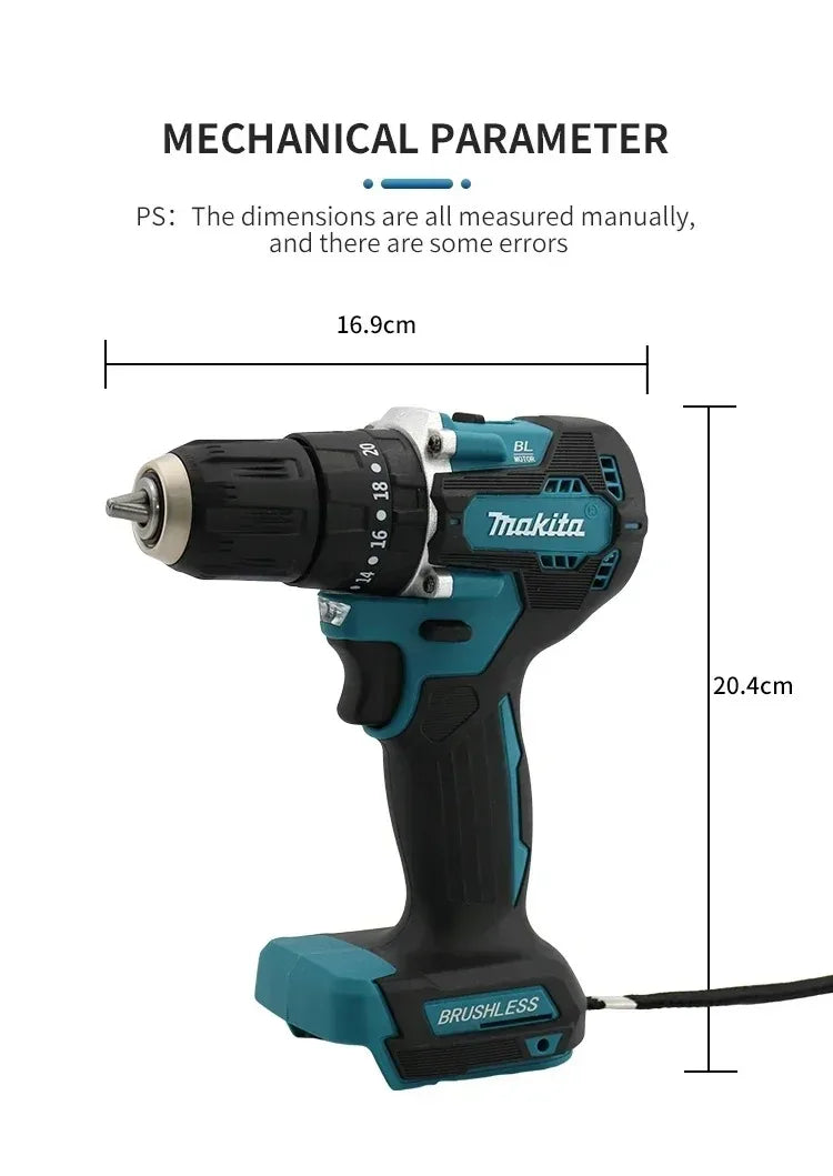 Makita DDF487 18V Brushless Cordless Drill Driver – Rechargeable Power Tool (Tool Only)