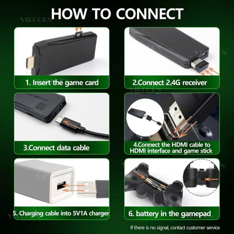 Retro Game Stick 4K 40000+ Classic Games Nostalgia Viedo Game Console 128G with 2.4G Wireless Controller Childhood Memory Gift