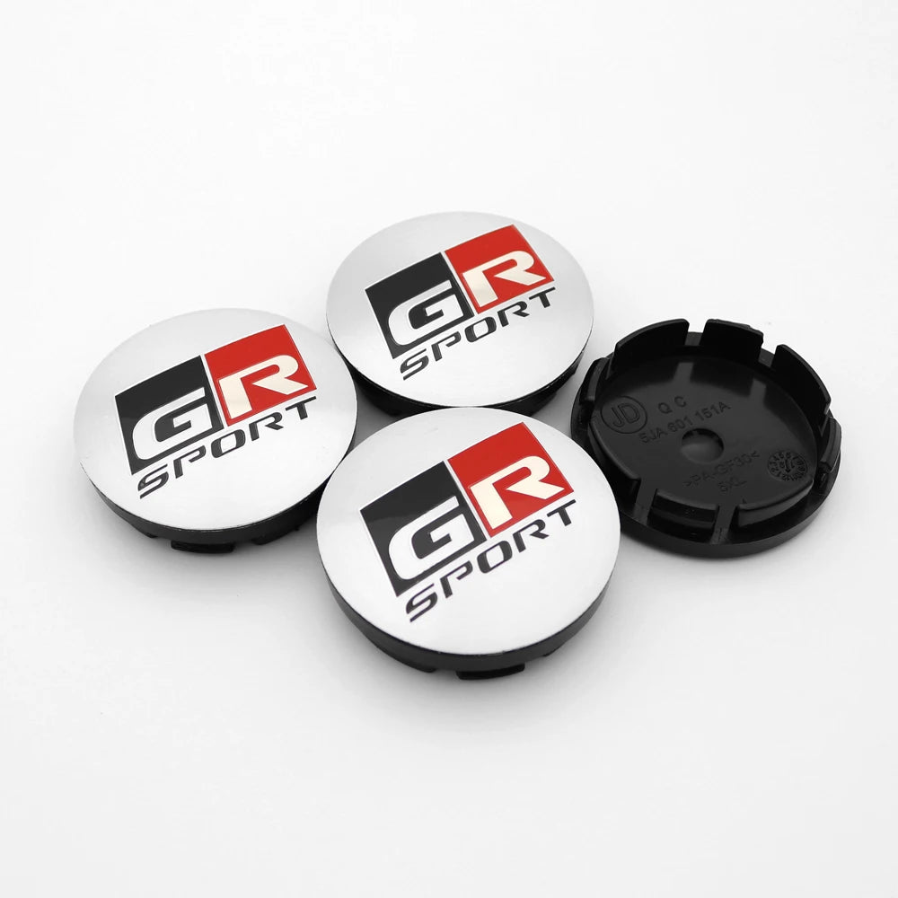 4Pcs 56mm 60mm Car Wheel Center Hub Caps Cover For Toyota GR Sport Gazoo Racing Yaris 86 Corolla Hilux Supra C-HR Accessories