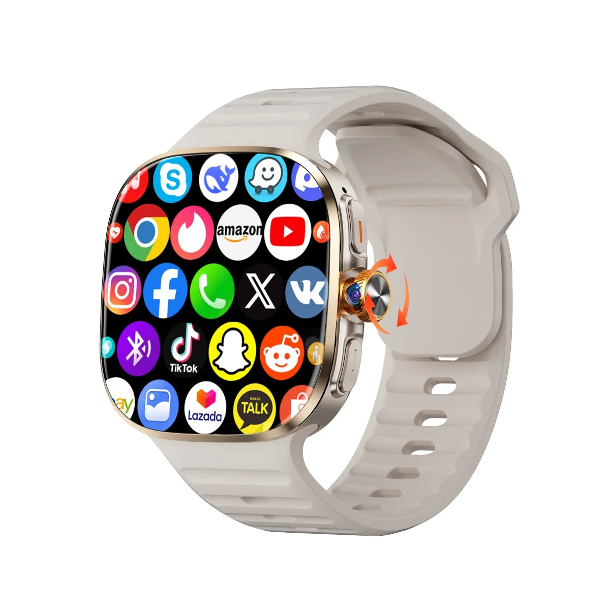 M99 Mini New Package 2.29inch Amoled Smartwatch 5G LTE Android 13.0 Smart Watch With Touch ID Fingerprint unlock GPS WIFI Sim