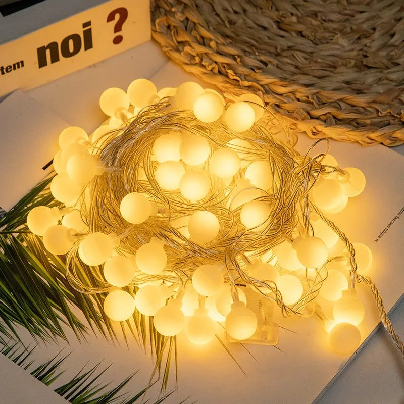 LED Light String – PVC Material, Christmas Decoration, Outdoor Camping Tent Canopy Light, Long Battery Life, Waterproof & Energy