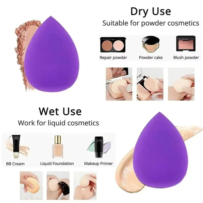 A 12-Piece Multi-Purpose Makeup Sponge Set For Liquid Foundation, Cream Foundation And Flawless Pressed Powder For All Skin Type