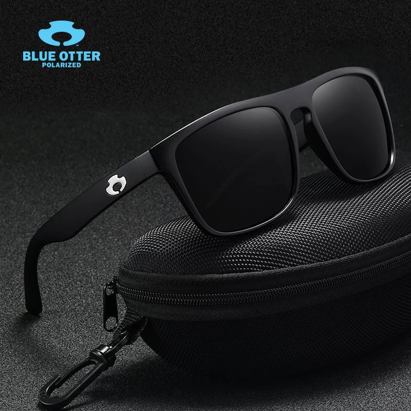 BLUE OTTER Polarized Square Sunglasses — Anti-Glare Unisex