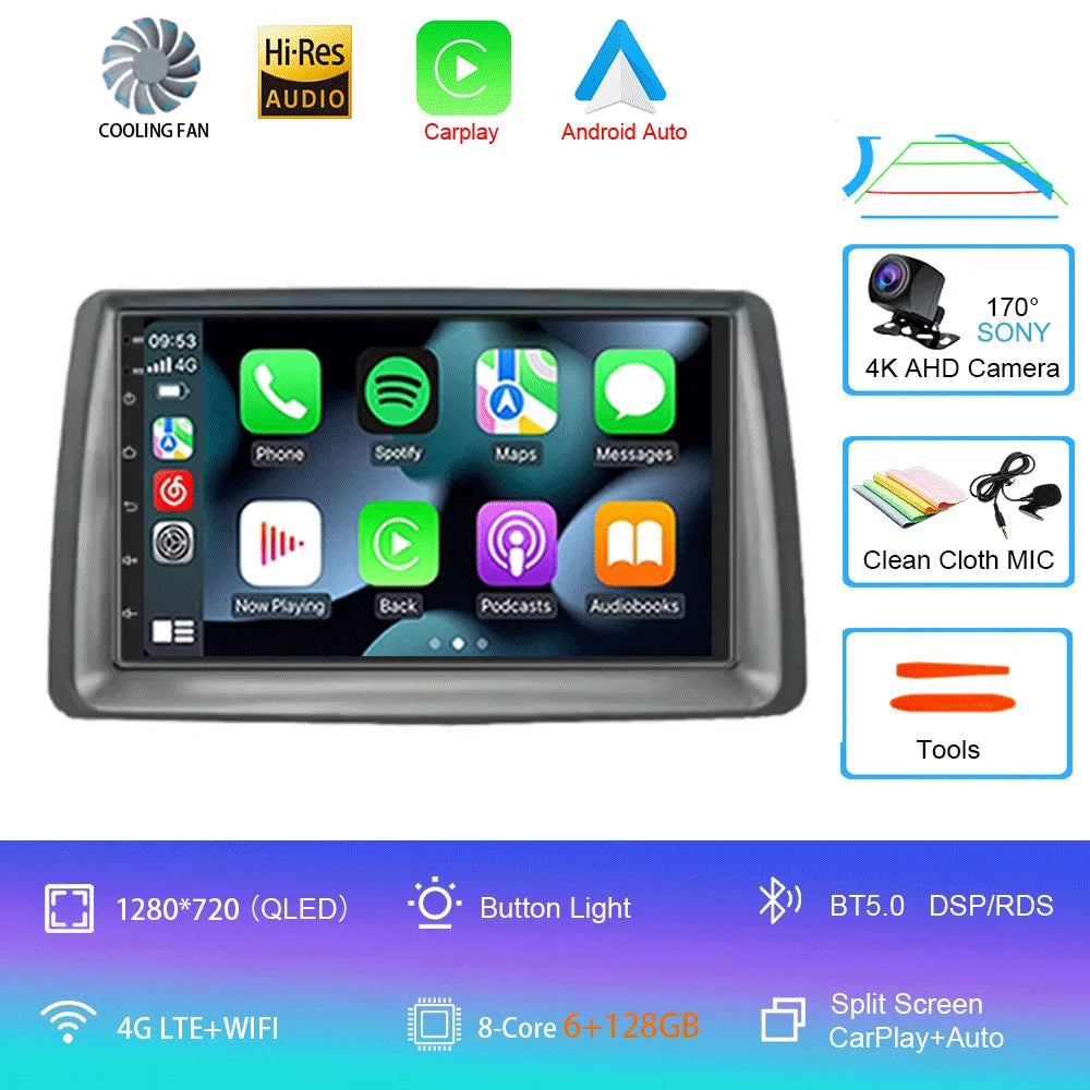 7" Car Radio Android 16 For FIAT Panda 2003 2004 2005 2006 2007 -2012 Stereo Multimedia Player Navigation Autoradio Carplay Auto
