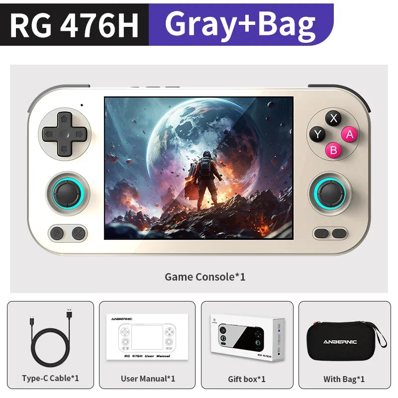 ANBERNIC RG 476H Android Handheld Game Console 4.7"HD Multi-touch Full Screen Hall Triggers Wifi PS2 Retro Video Games RG476H