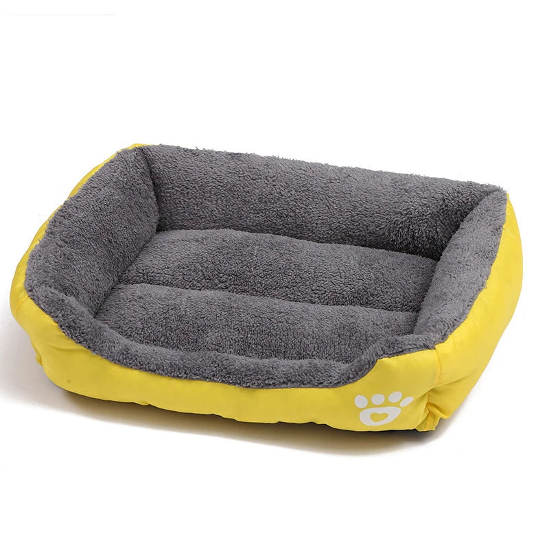 Soft Square Dog & Cat Bed — Washable Elastic Pet Sofa Cushion