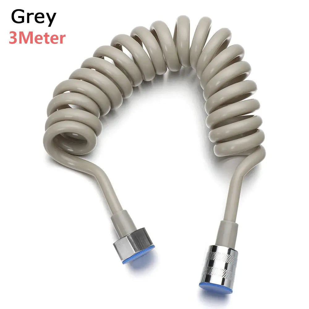 Flexible Anti-wrap Telephone Line Style Bath Sprayer Connect Pipe Spring Shower Hose Toilet Bidet Water Plumbing