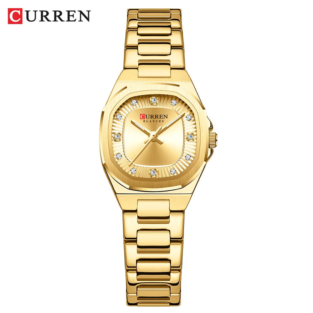 CURREN Women's Waterproof Quartz Green Minimalist Watch 9104