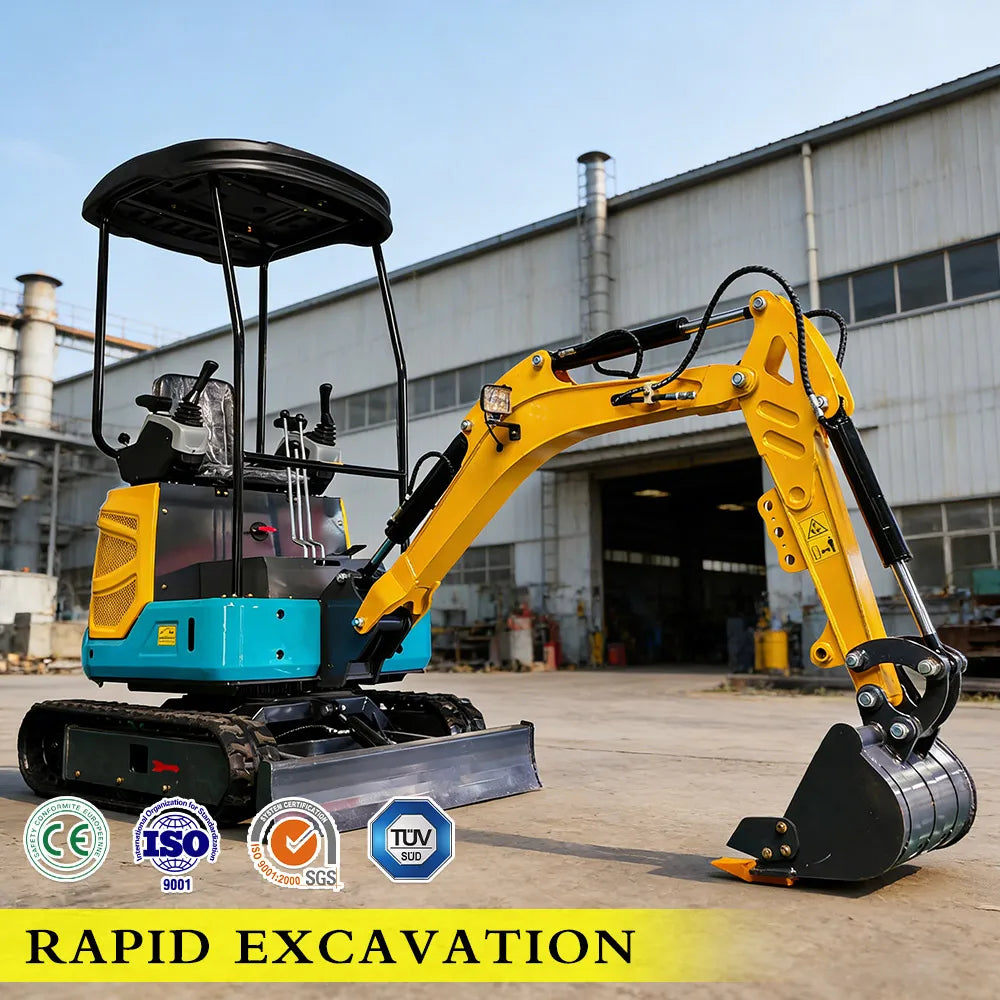 Mini Excavator 1.8 Ton 360° Rotation Kubota Engine Hydraulic Crawler Digger 0.8-2T CE EPA Euro 5 Small Excavator Free Shipping