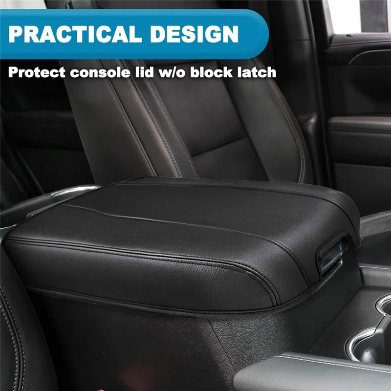 For Chevy Silverado GMC Sierra 2019-2025 Yukon Tahoe Suburban 2021-2025 Center Console Armrest Lids Cover