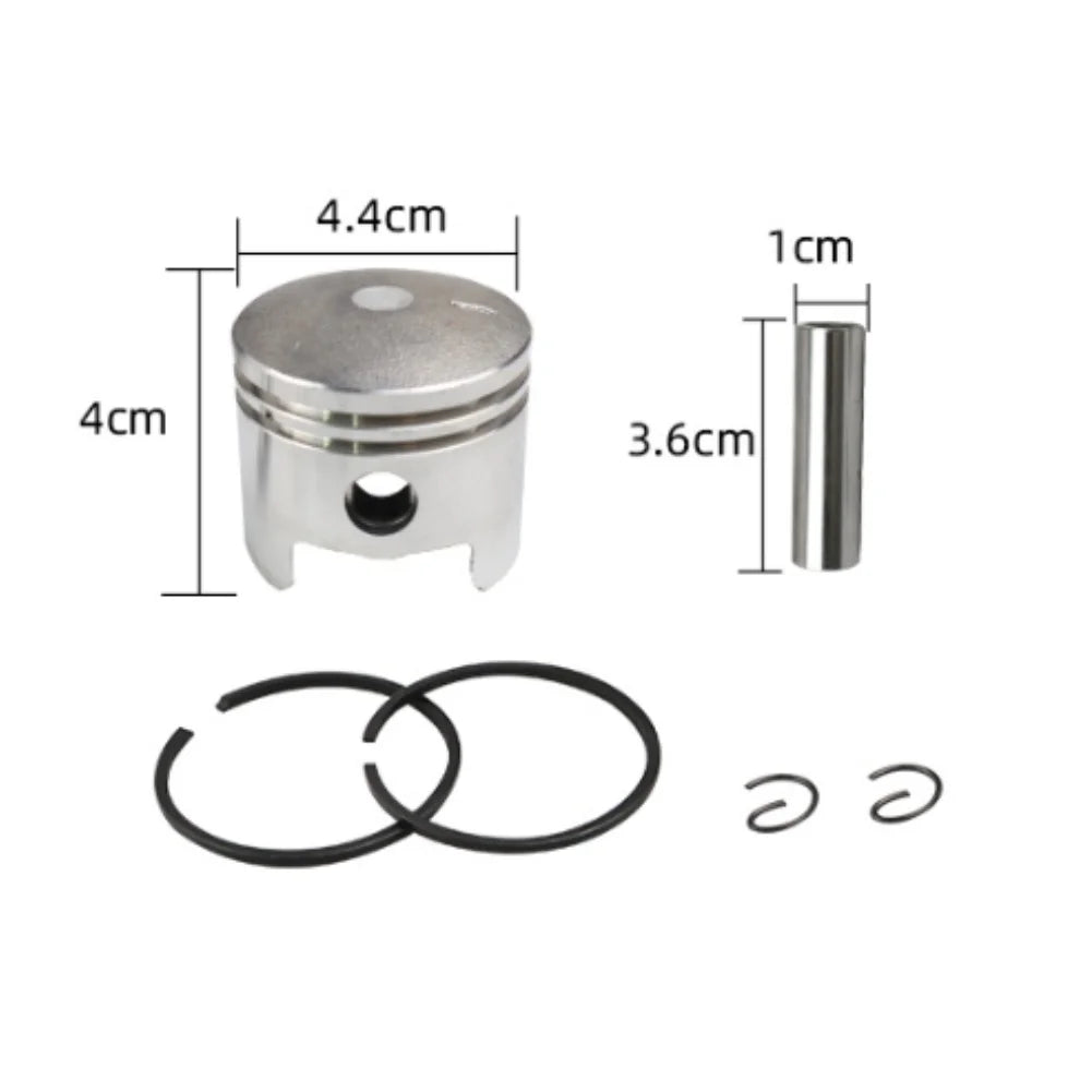 44mm Cylinder And For Piston Kit For 52CC 44-5 Brush Cutter, Metal Replacement Set With Rings And Pins