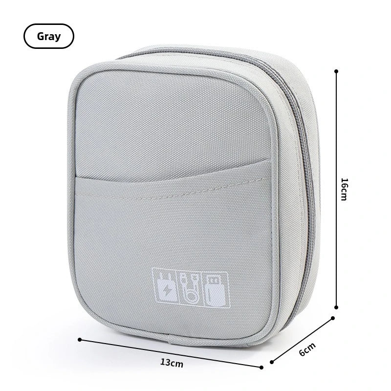 New Portable Data Cable Organizer Bag Water-proof USB Power Bank Earphone Storage Case Travel Digital Accessories Pouch
