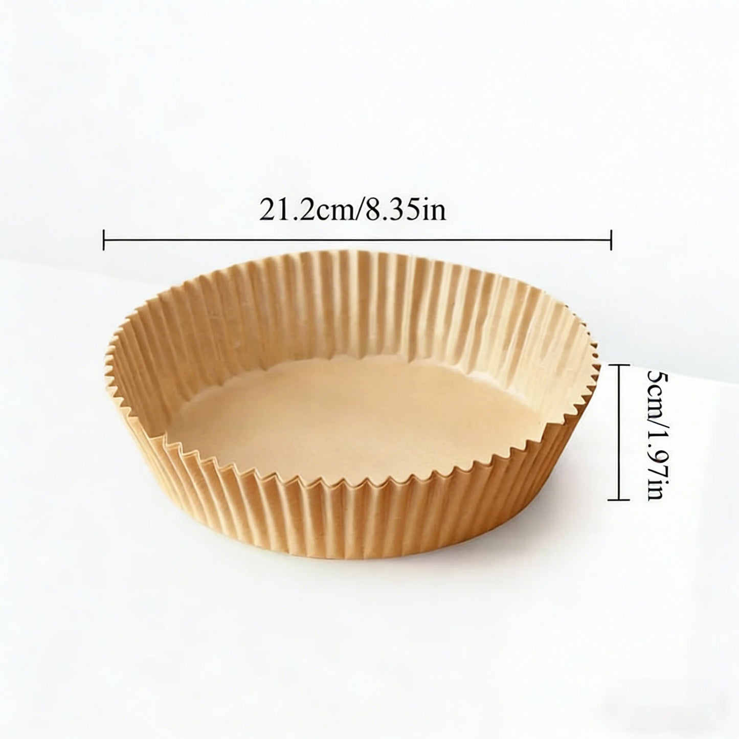 50pcs 8in Air Fryer Parchment Liners, Fit 5-8QT Fryer, Non-Stick Oil-Absorbing Paper for Fries/Meat