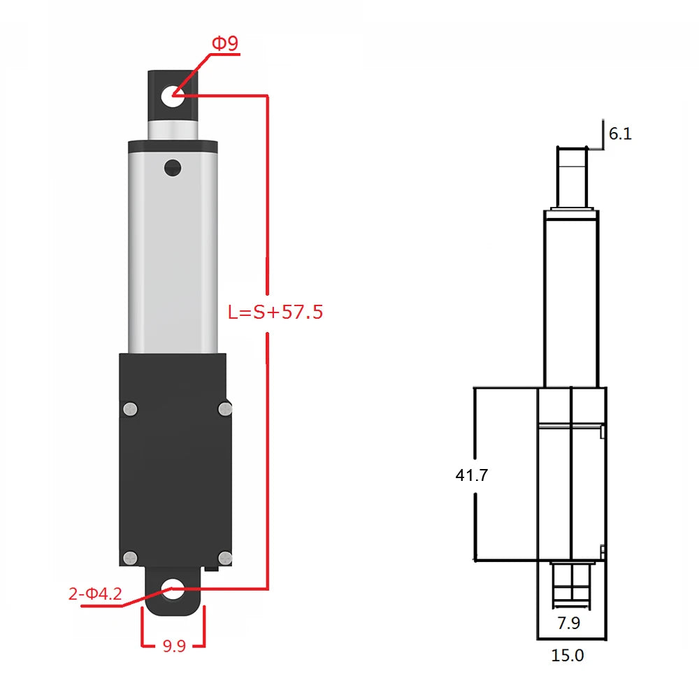 DC6V 12V 24V Small Linear Actuator 250MM Force 33Lbs Electric Motor For Cabinets Window Opener Robitcs With Free Bracket